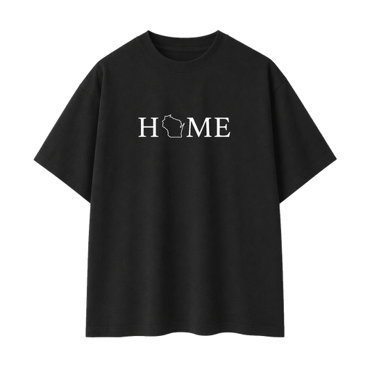 Collection 5 Wisconsin Essential Cotton T-Shirt - Black front