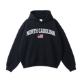 Collection 2 North Carolina Oversize Fleeced Hoodie - Black front