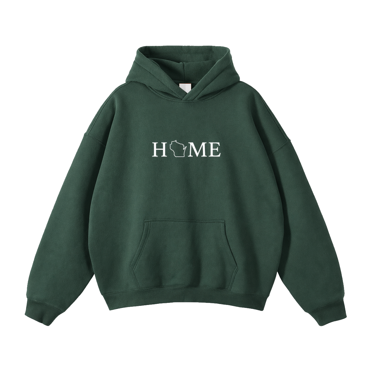 Collection 5 Wisconsin Oversize Fleeced Hoodie - Eden Green front