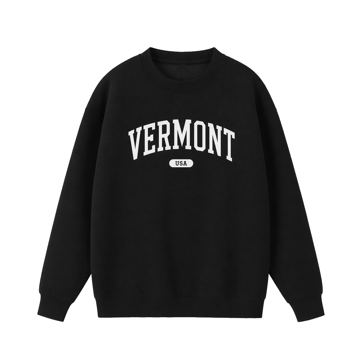 Collection 4 Vermont Essential Heavyweight Crewneck Sweatshirt - Black front