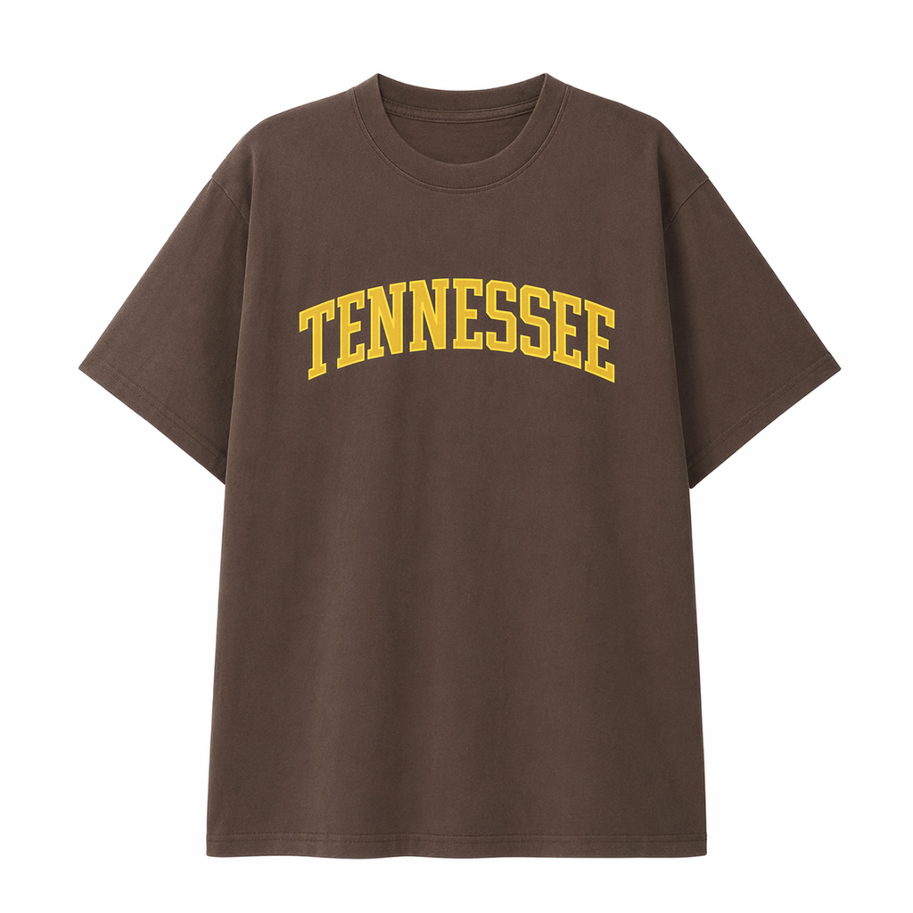 Collection 1 Tennessee Essential Cotton T-Shirt - Coffee front