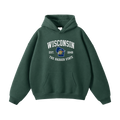 Collection 8 Wisconsin Oversize Fleeced Hoodie - Eden Green front