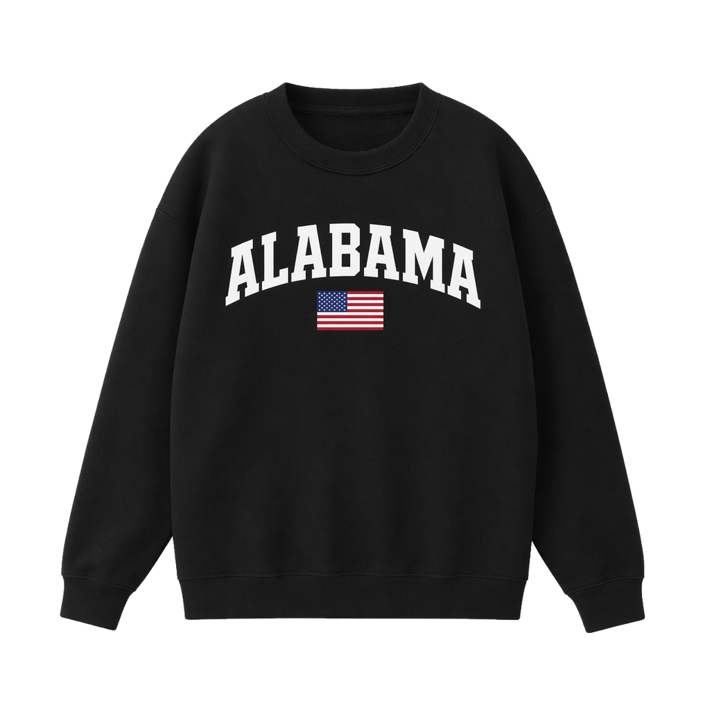 Collection 2 Alabama Essential Heavyweight Crewneck Sweatshirt - Black front