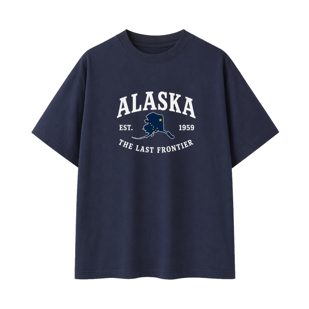 Collection 8 Alaska Essential Cotton T-Shirt - Navy Blue front