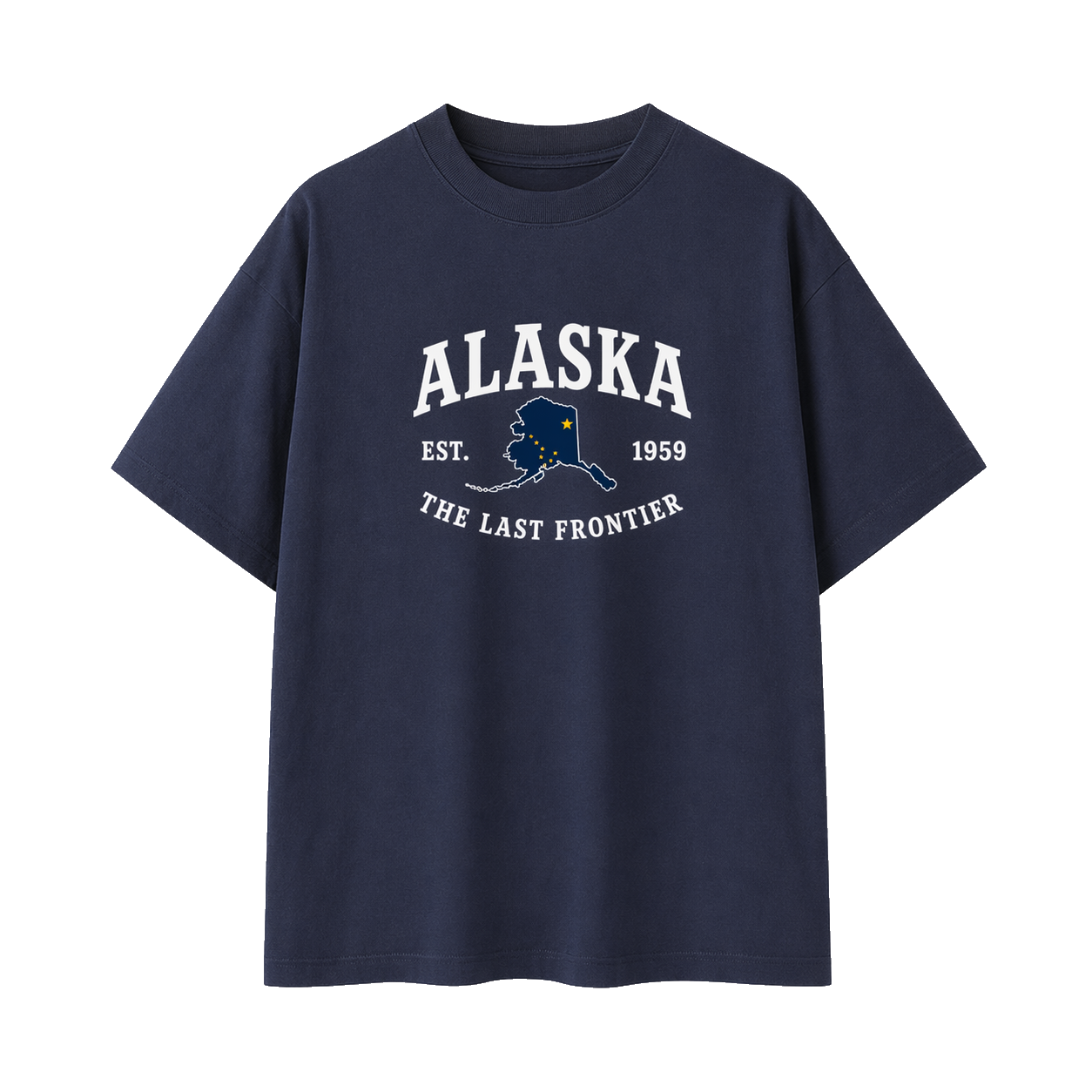 Collection 8 Alaska Essential Cotton T-Shirt - Navy Blue front