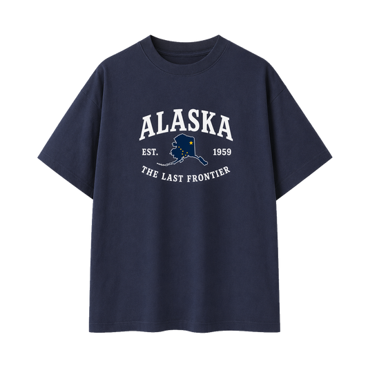Collection 8 Alaska Essential Cotton T-Shirt - Navy Blue front