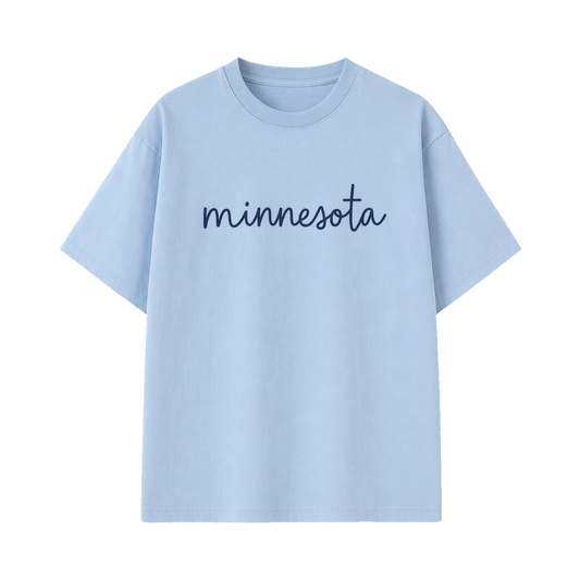 Collection 3 Minnesota Essential Cotton T-Shirt - Light Blue front