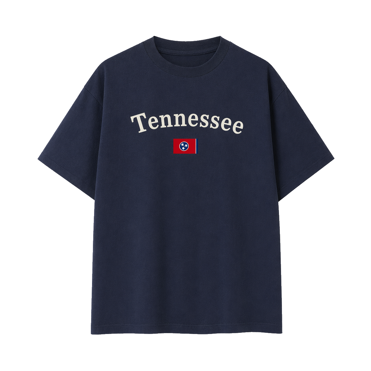 Collection 6 Tennessee Essential Cotton T-Shirt - Navy Blue front