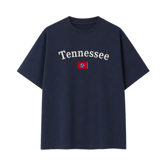 Collection 6 Tennessee Essential Cotton T-Shirt - Navy Blue front