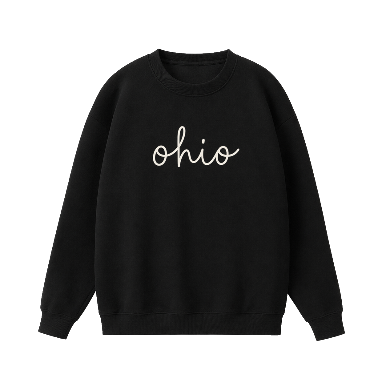 Collection 3 Ohio Essential Heavyweight Crewneck Sweatshirt - Black front