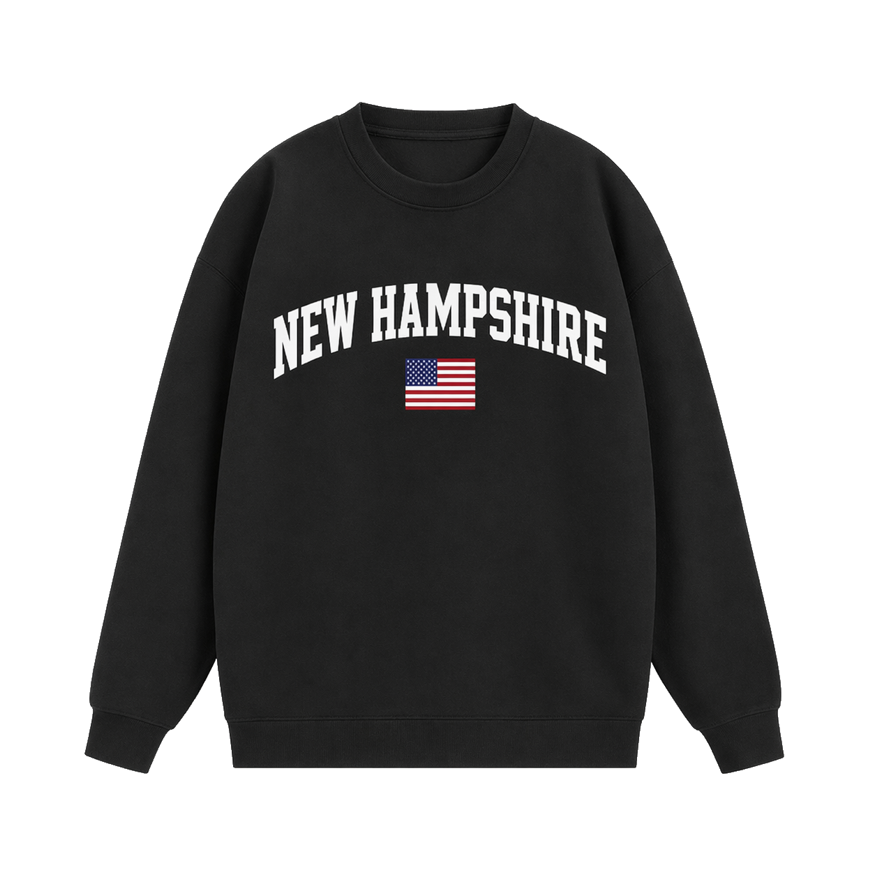 Collection 2 New Hampshire Essential Heavyweight Crewneck Sweatshirt - Black front