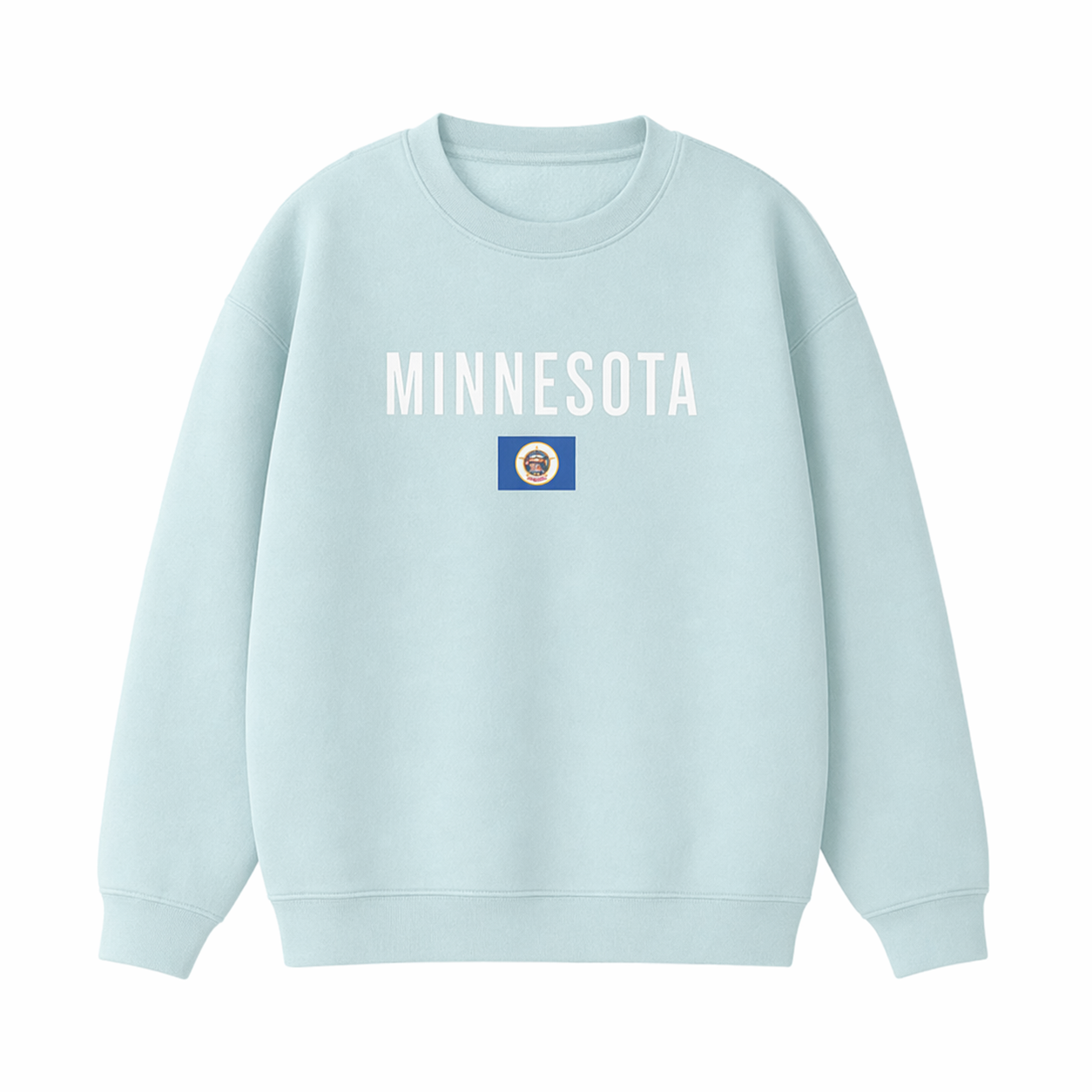 Collection 7 Minnesota Essential Heavyweight Crewneck Sweatshirt - Water Blue front