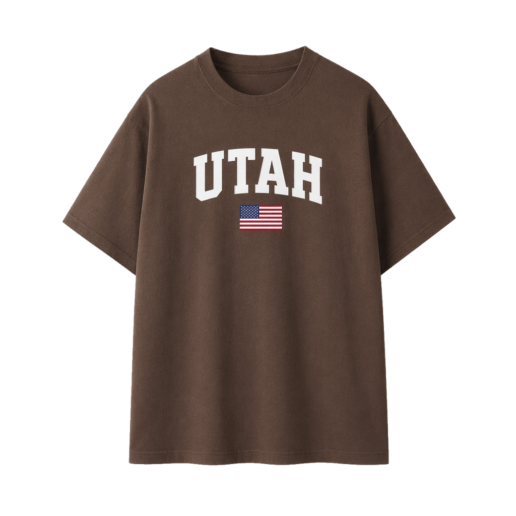 Collection 2 Utah Essential Cotton T-Shirt - Coffee front