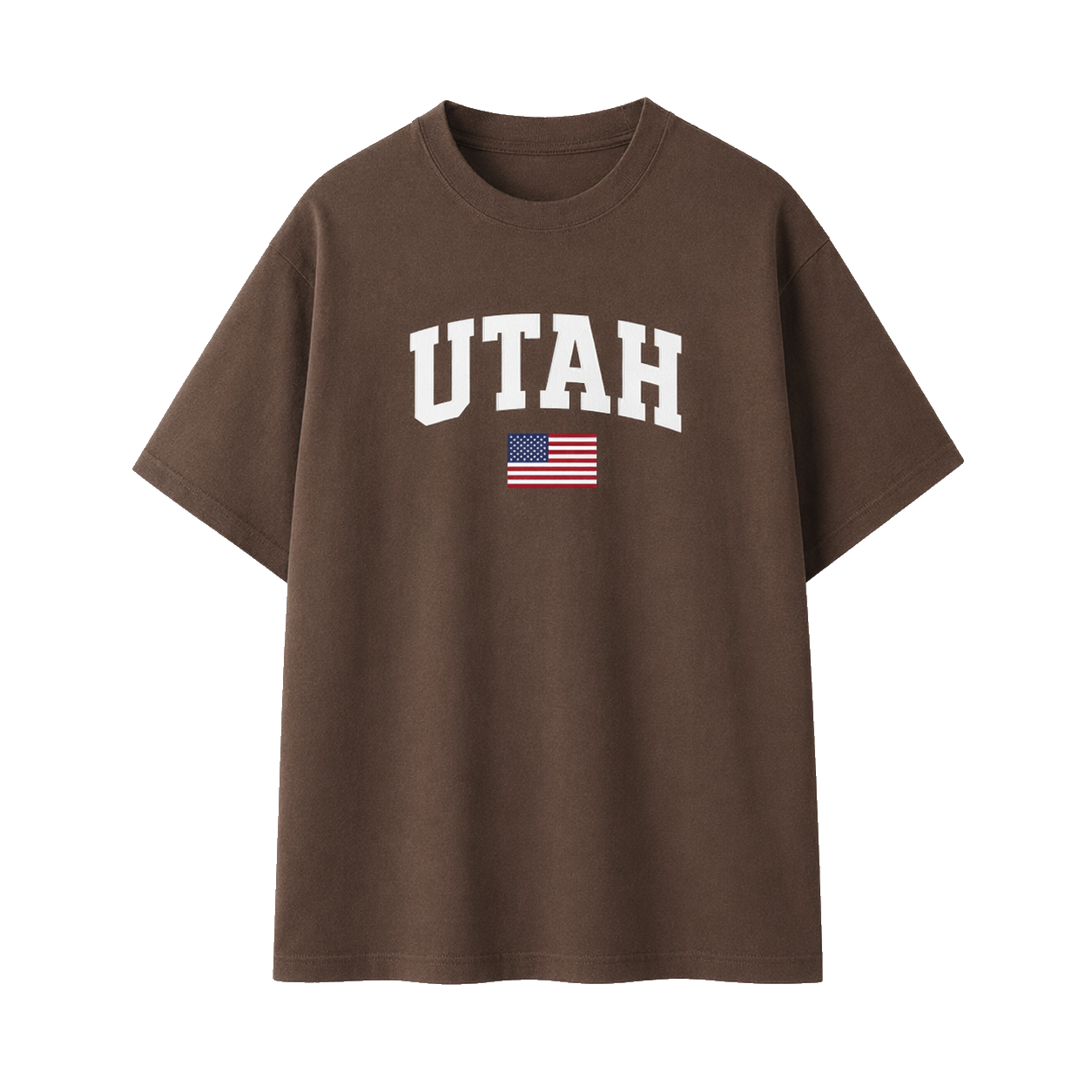 Collection 2 Utah Essential Cotton T-Shirt - Coffee front