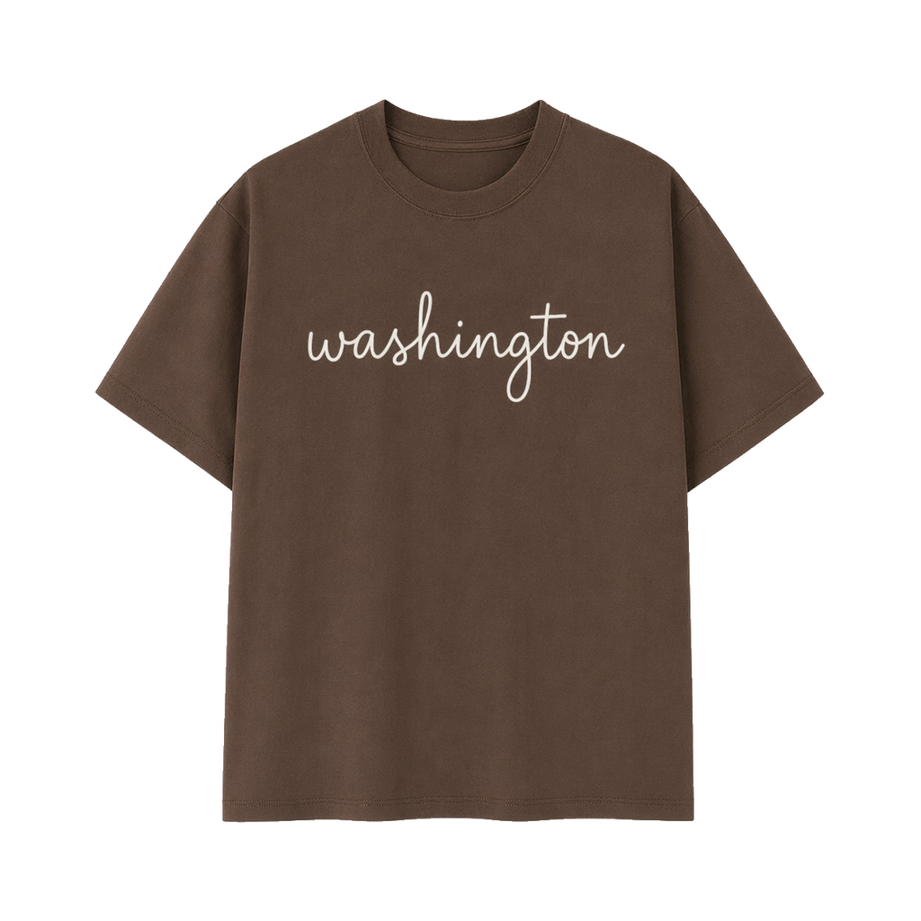 Collection 3 Washington Essential Cotton T-Shirt - Coffee front