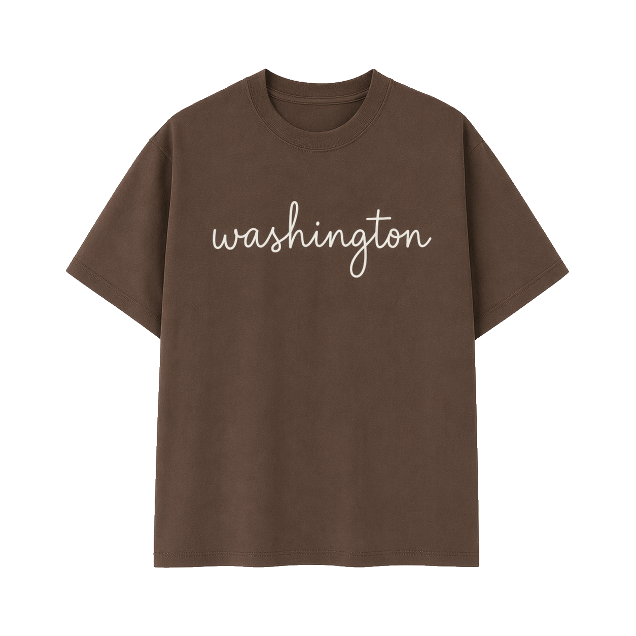 Collection 3 Washington Essential Cotton T-Shirt - Coffee front