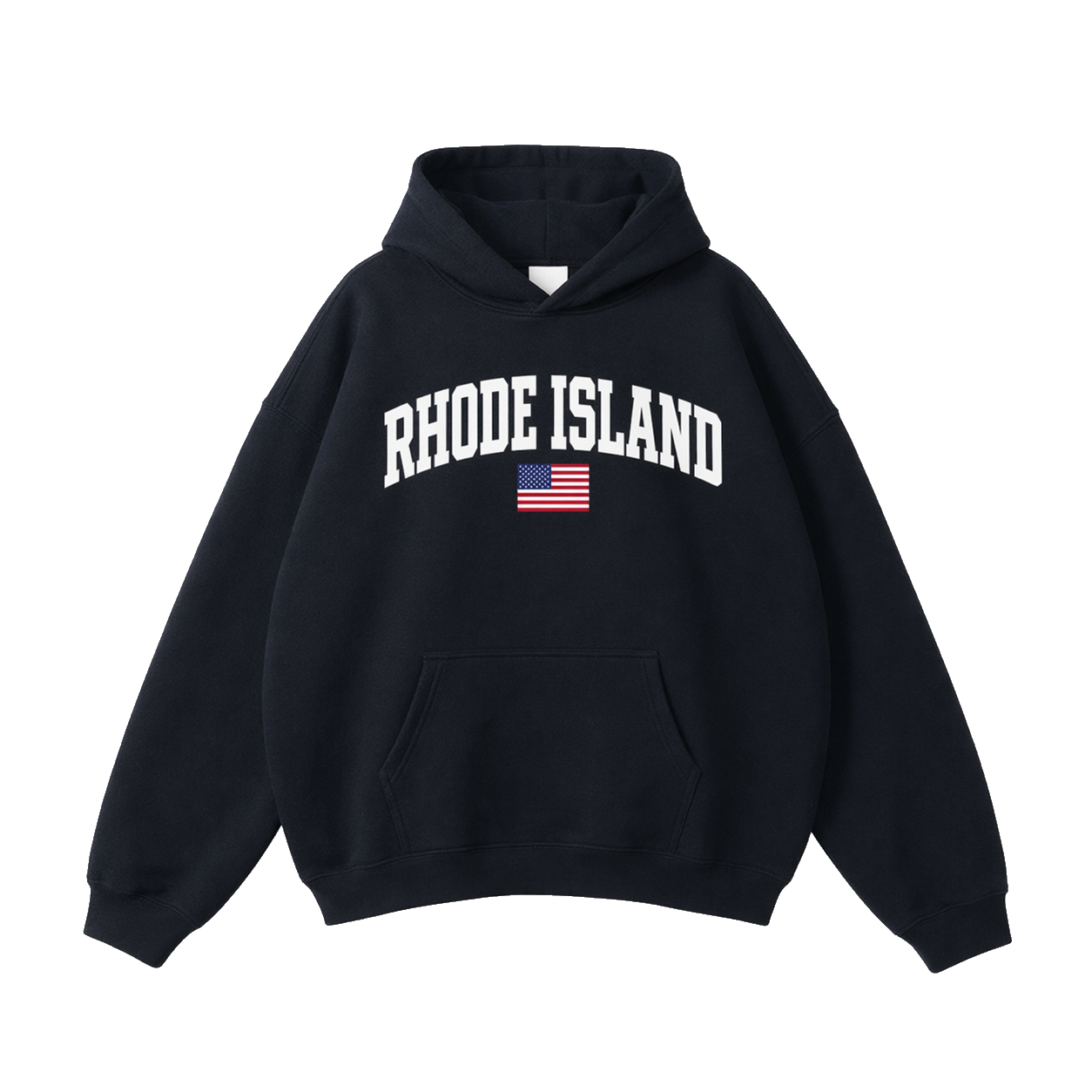 Collection 2 Rhode Island Oversize Fleeced Hoodie - Black front