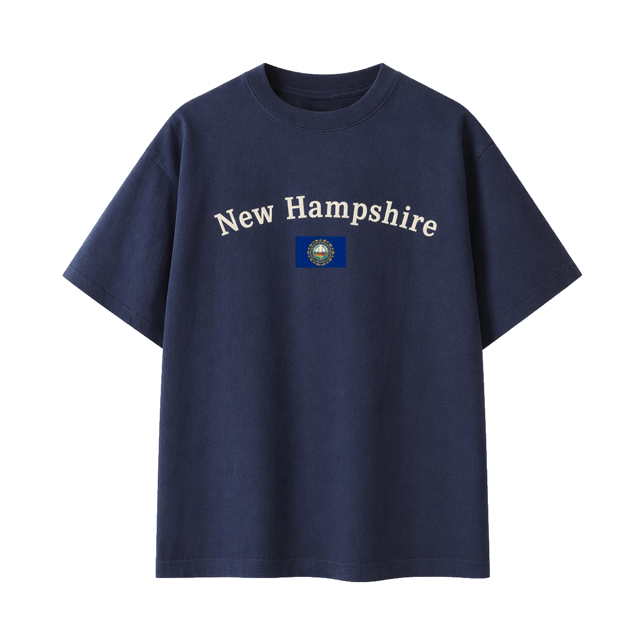 Collection 6 New Hampshire Essential Cotton T-Shirt - Navy Blue front