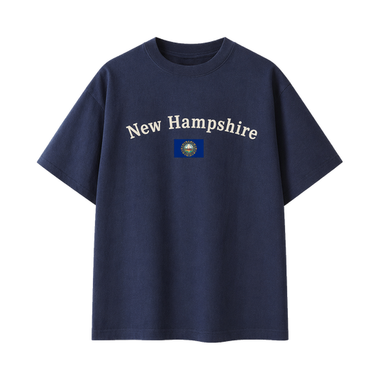 Collection 6 New Hampshire Essential Cotton T-Shirt - Navy Blue front