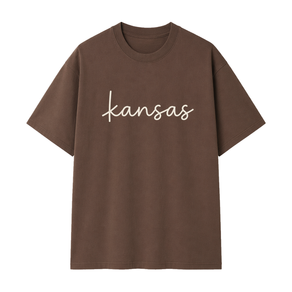 Collection 3 Kansas Essential Cotton T-Shirt - Coffee front