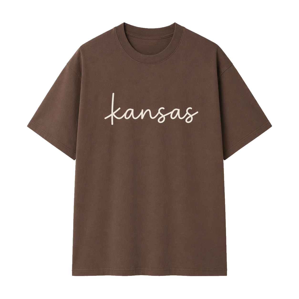 Collection 3 Kansas Essential Cotton T-Shirt - Coffee front