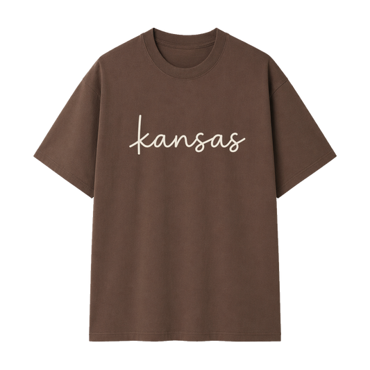 Collection 3 Kansas Essential Cotton T-Shirt - Coffee front