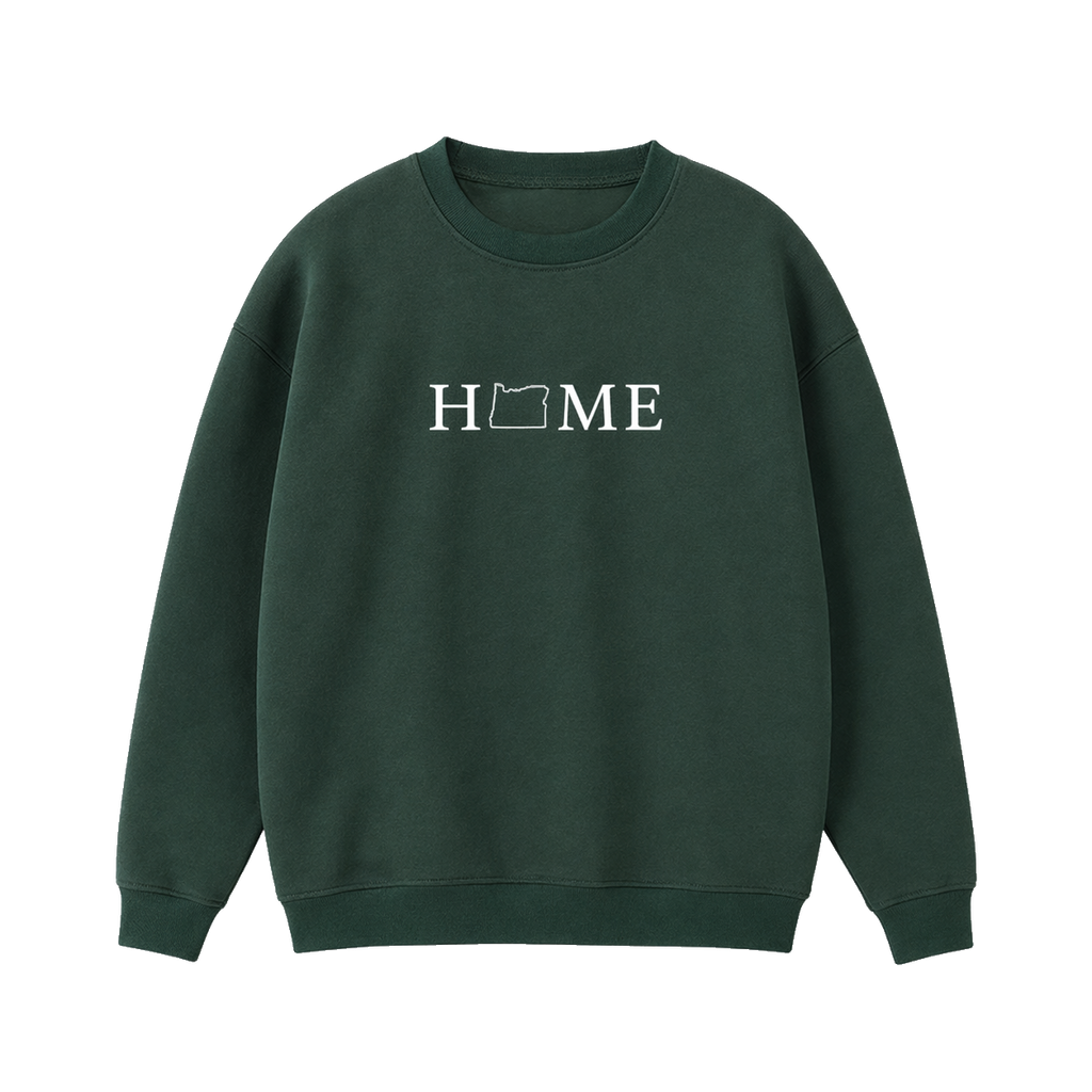 Collection 5 Oregon Essential Heavyweight Crewneck Sweatshirt - Dark Green front