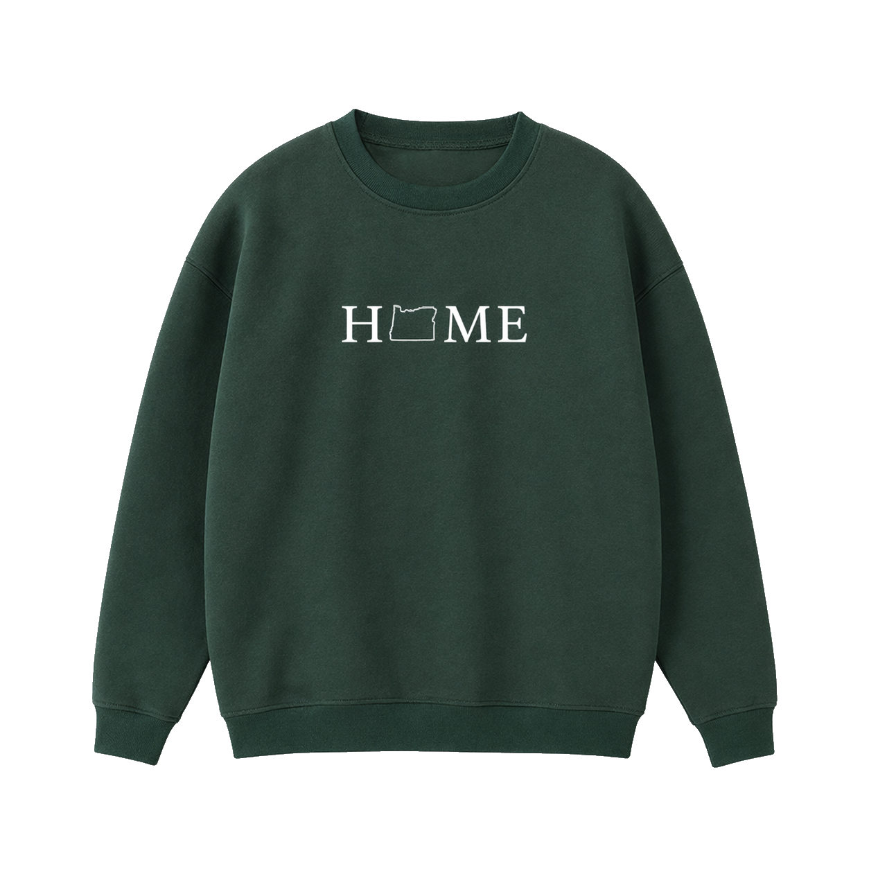 Collection 5 Oregon Essential Heavyweight Crewneck Sweatshirt - Dark Green front