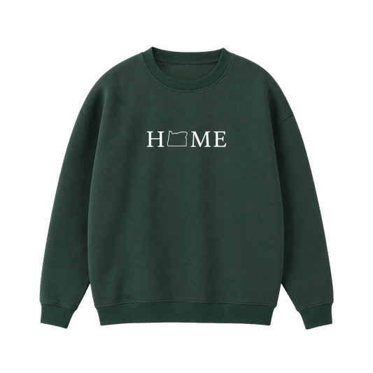 Collection 5 Oregon Essential Heavyweight Crewneck Sweatshirt - Dark Green front