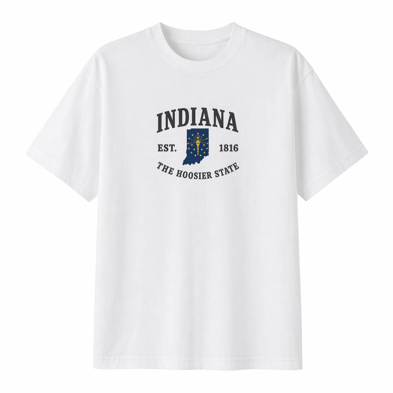 Collection 8 Indiana Essential Cotton T-Shirt - White front