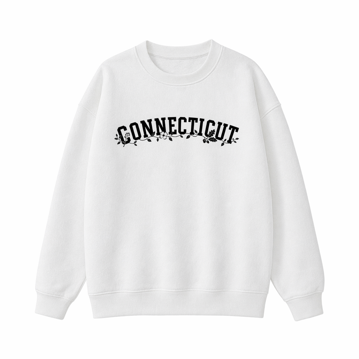 Collection 10 Connecticut Essential Heavyweight Crewneck Sweatshirt - White front