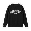 Collection 4 Massachusetts Essential Heavyweight Crewneck Sweatshirt - Black front