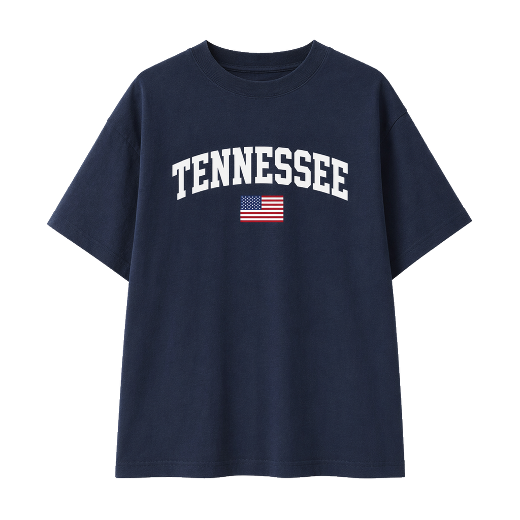 Collection 2 Tennessee Essential Cotton T-Shirt - Navy Blue front
