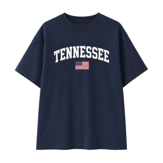 Collection 2 Tennessee Essential Cotton T-Shirt - Navy Blue front
