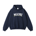 Collection 10 Maine Oversize Fleeced Hoodie - Navy Blue front