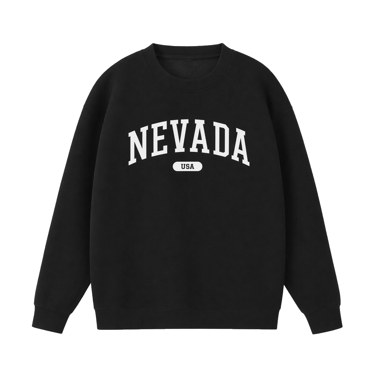 Collection 4 Nevada Essential Heavyweight Crewneck Sweatshirt - Black front