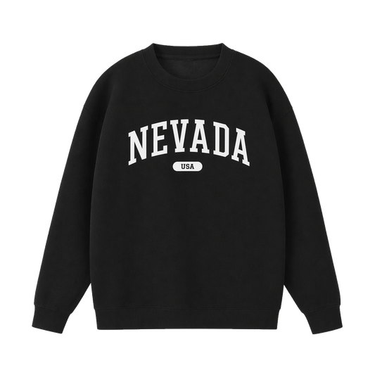 Collection 4 Nevada Essential Heavyweight Crewneck Sweatshirt - Black front