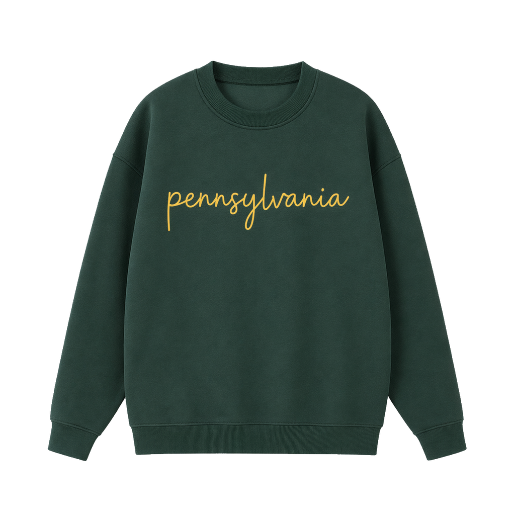 Collection 3 Pennsylvania Essential Heavyweight Crewneck Sweatshirt - Dark Green front