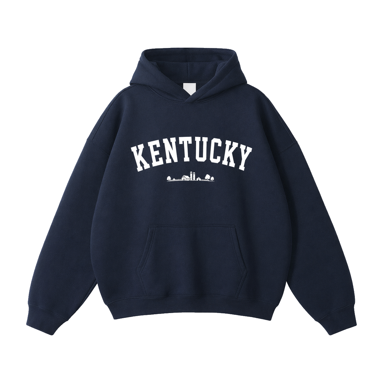 Collection 9 Kentucky Oversize Fleeced Hoodie - Navy Blue front
