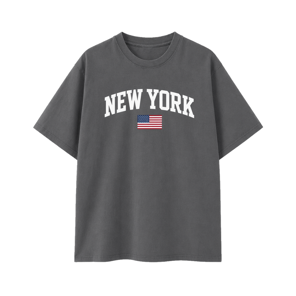 Collection 2 New York Essential Cotton T-Shirt - Dark Gray front