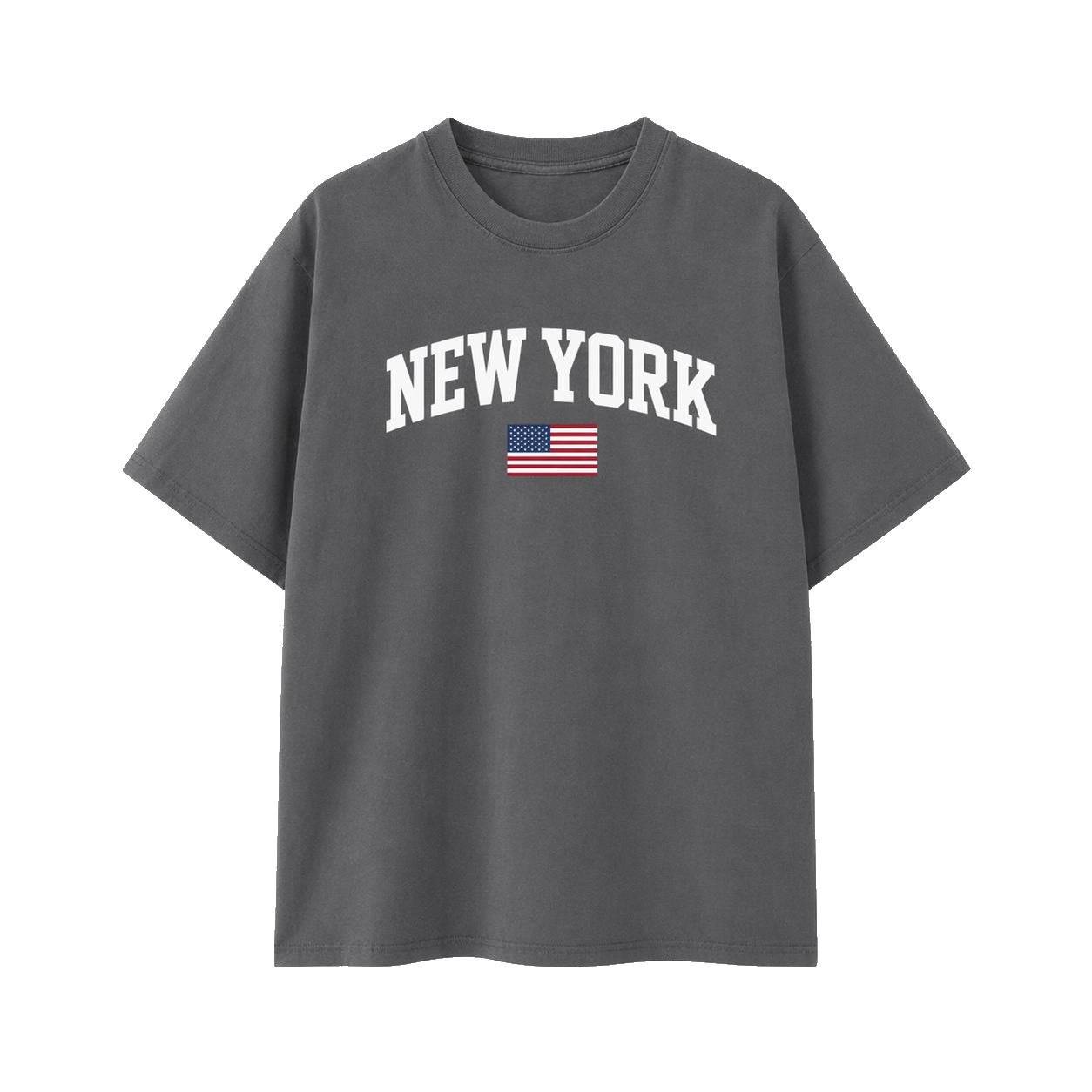 Collection 2 New York Essential Cotton T-Shirt - Dark Gray front