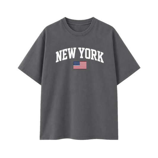 Collection 2 New York Essential Cotton T-Shirt - Dark Gray front
