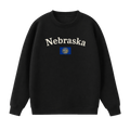 Collection 6 Nebraska Essential Heavyweight Crewneck Sweatshirt - Black front