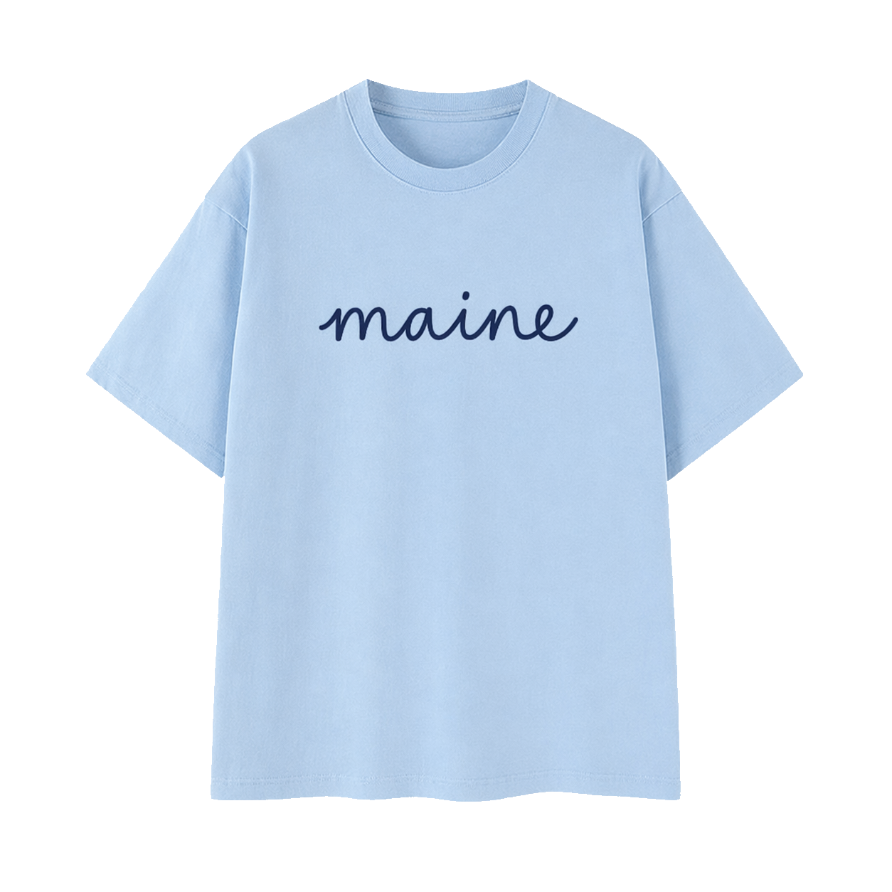 Collection 3 Maine Essential Cotton T-Shirt - Light Blue front