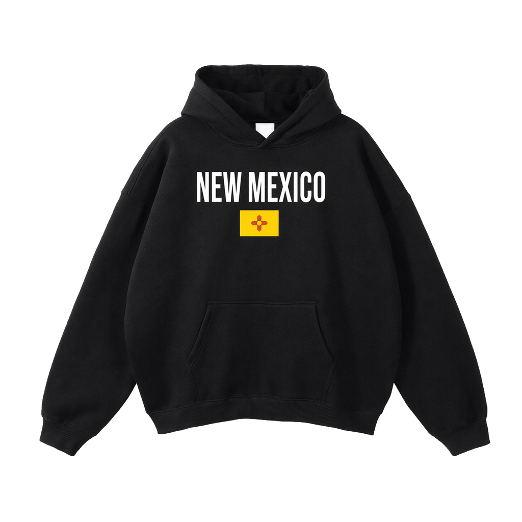 Collection 7 New Mexico Oversize Fleeced Hoodie - Black front