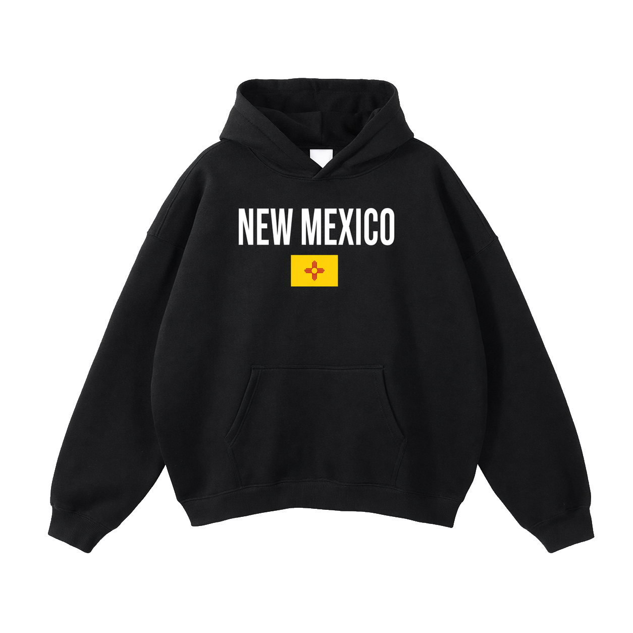 Collection 7 New Mexico Oversize Fleeced Hoodie - Black front