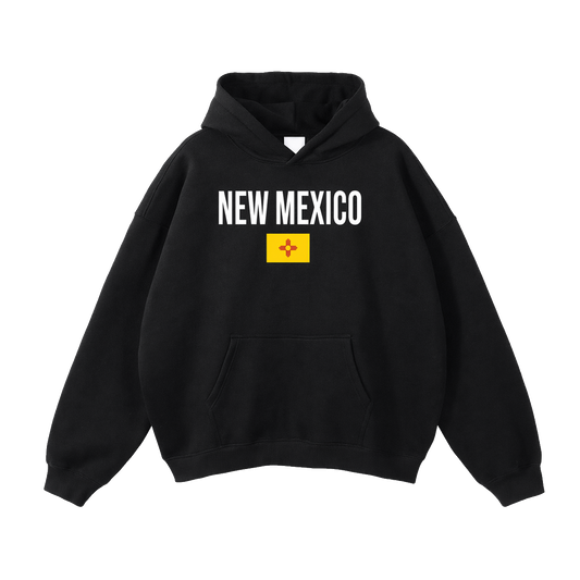 Collection 7 New Mexico Oversize Fleeced Hoodie - Black front