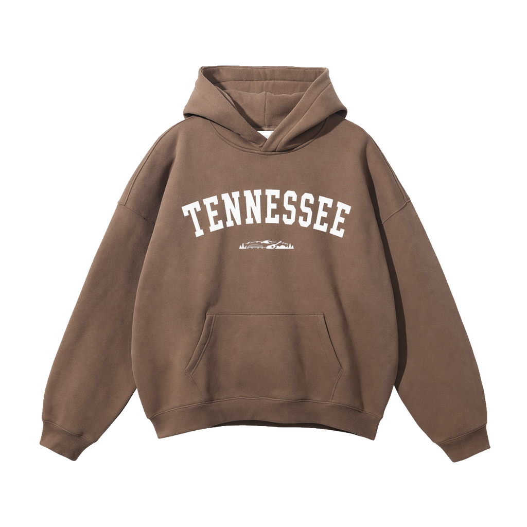 Collection 9 Tennessee Oversize Fleeced Hoodie - Brown front