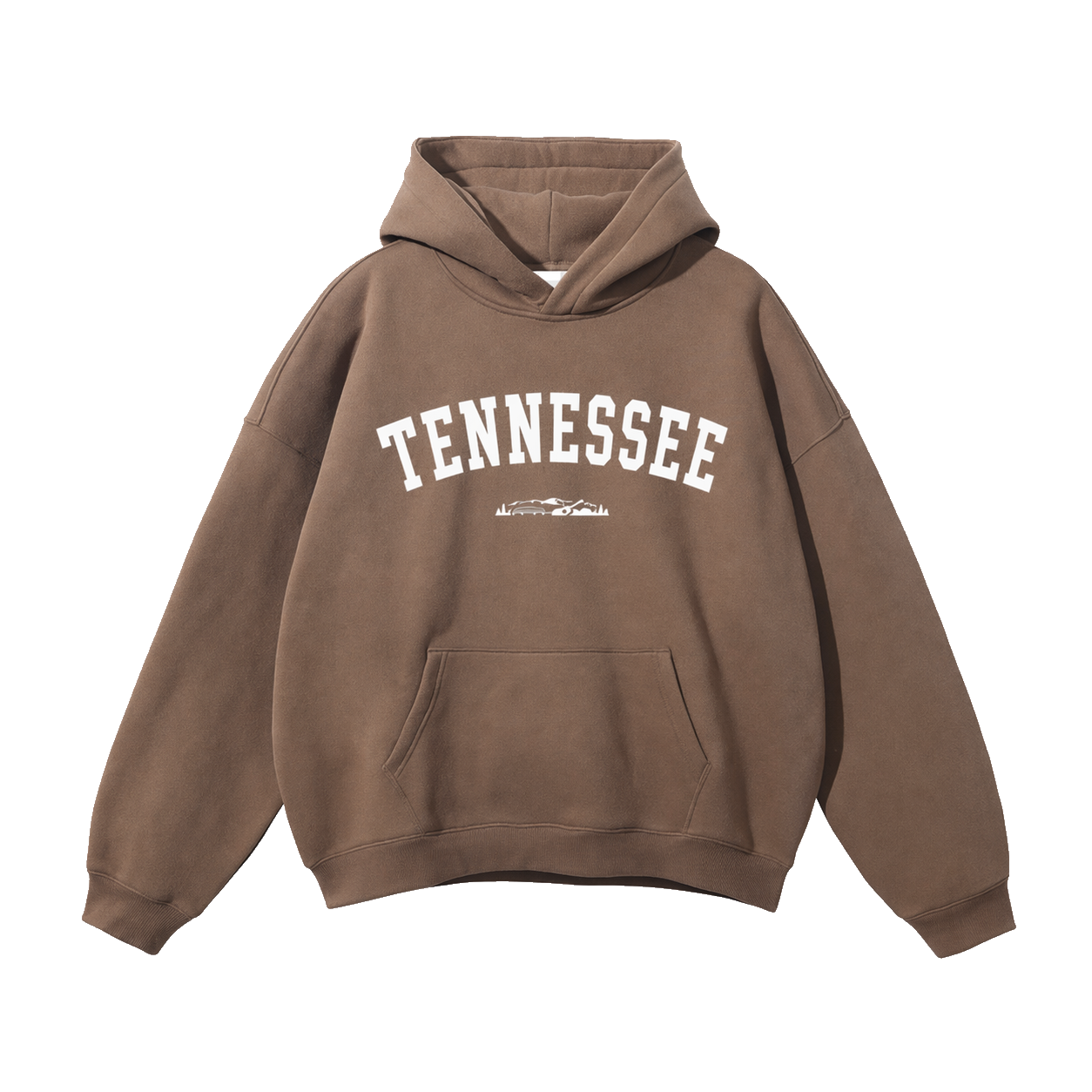 Collection 9 Tennessee Oversize Fleeced Hoodie - Brown front