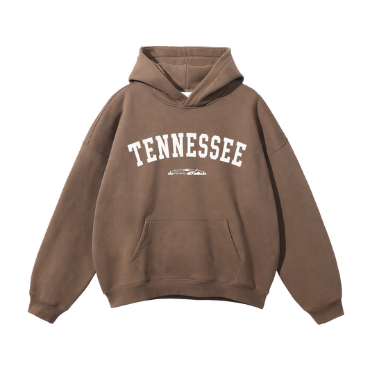 Collection 9 Tennessee Oversize Fleeced Hoodie - Brown front